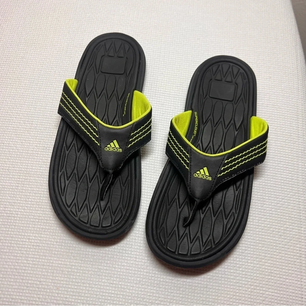 adidas | Shoes | Adidas Black And Neon Green Sandals | Poshmark display picture 3
